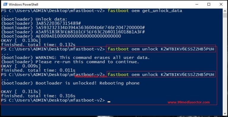 device ID codes for motorola g unlock bootloader