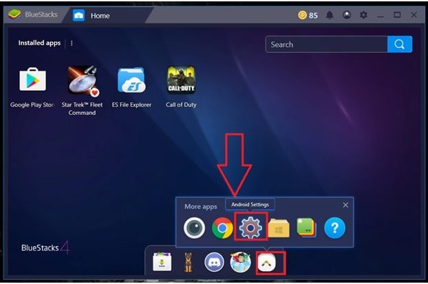 bluestacks android file manager